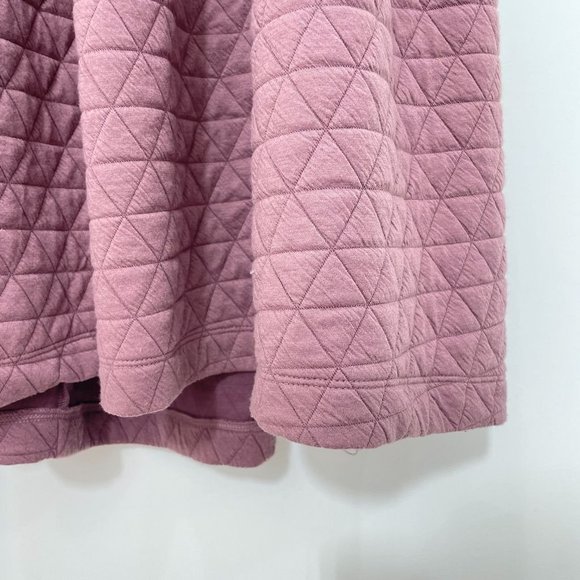 A New Day Women Knit Dress Large Quilted Purple Half Sleeve Mini Soft Tiered New - Picture 5 of 12